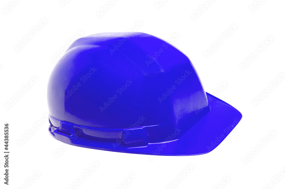 Blue helmet isolated on white Blue helmet isolated on white
