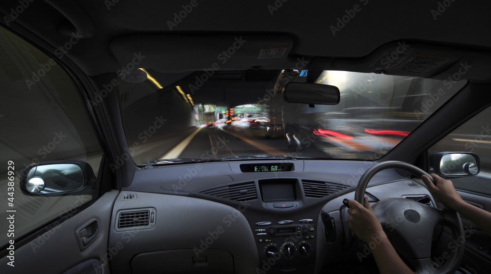Speed drive from car view. Speed drive from car view.