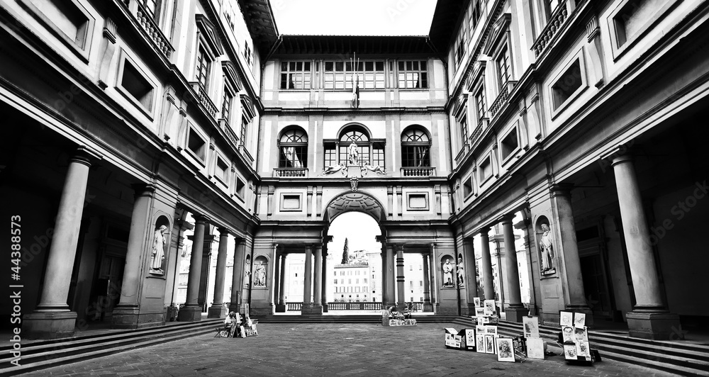 Famous Uffizi Gallery in Florence, Italy