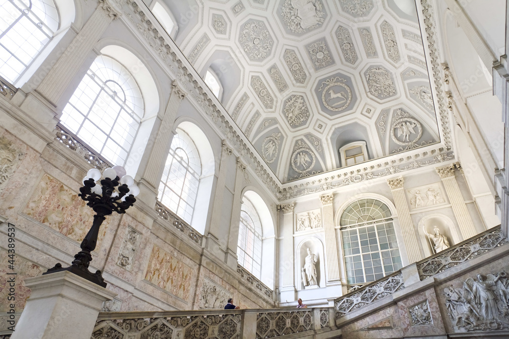 Obraz premium Napoli, interno del Palazzo reale, Piazza del Plebiscito