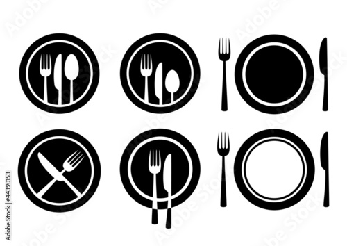 Plate and cutlery