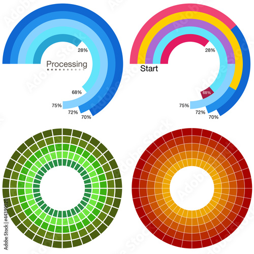 Processing Wheel Chart Set