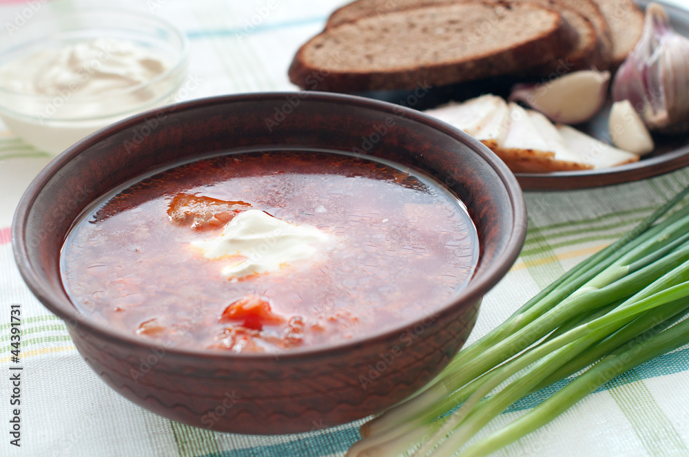 Ukrainian and russian national red borsch Ukrainian and russian national red borsch