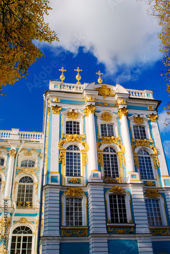 Pushkin s palace in Tsarskoe selo in autumn