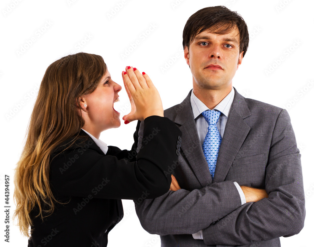 Two business colleagues having an argument Two business colleagues having an argument