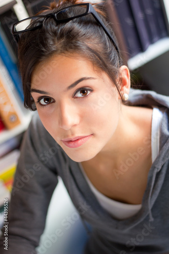 portrait of a beautiful young woman in casual clothes