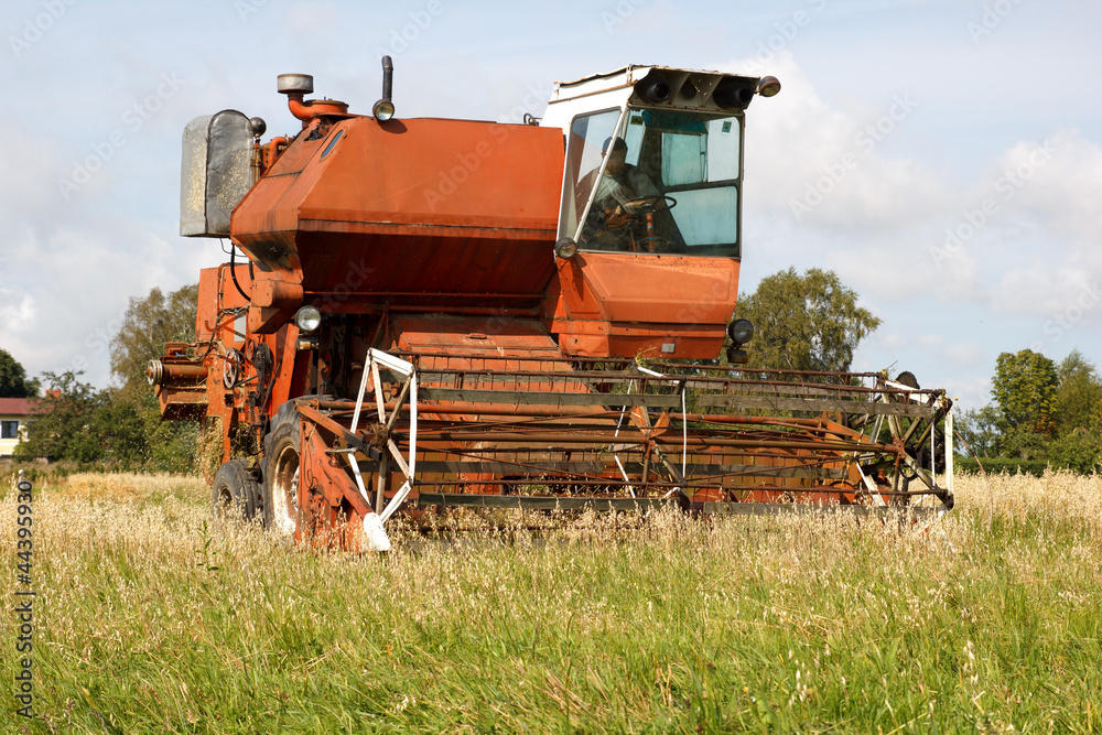 Naklejka premium grain harvester