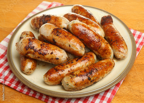 Chargrilled Sausages on Plate