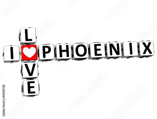 3D I Love Phoenix Crossword photo