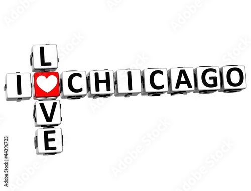 3D I Love Chicago Crossword photo