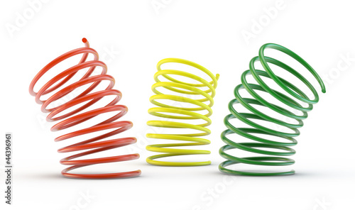 Colorful 3d springs photo