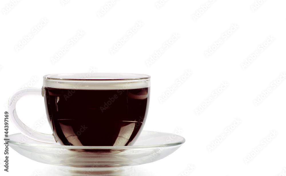 Espresso on white background