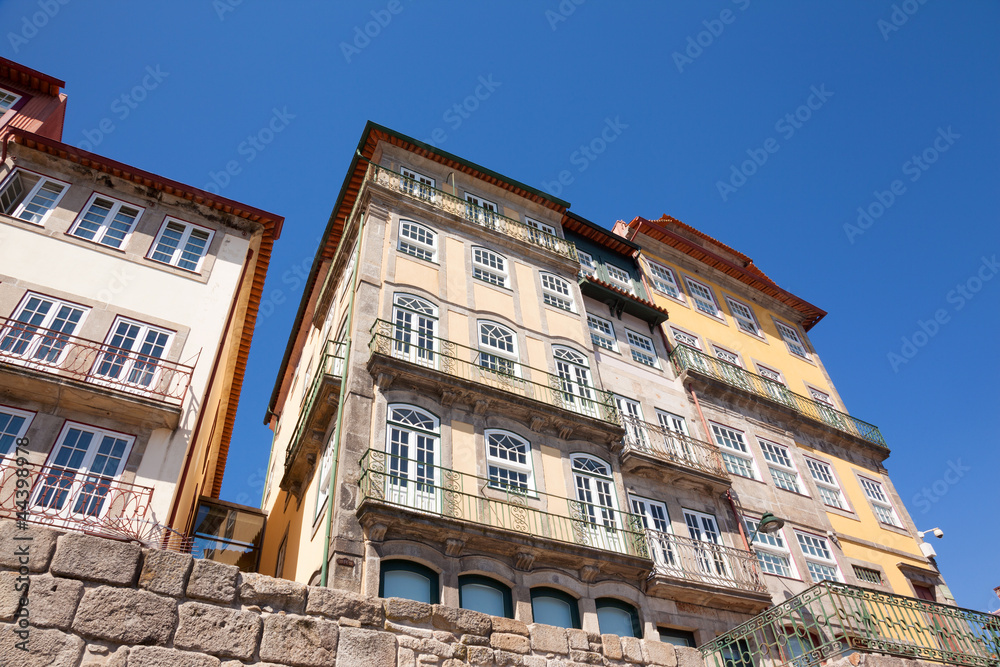 Oporto Ribeira, typical houses, Portugal