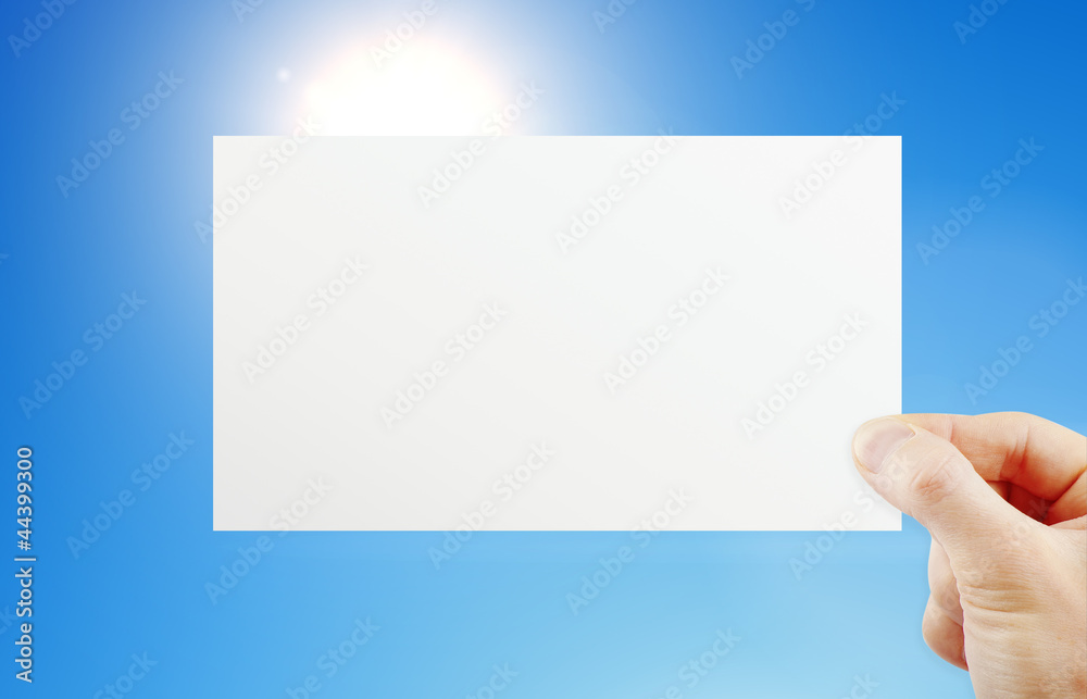Fototapeta premium Hand holding paper