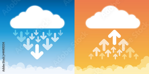Schilderij op canvas Upload Download Cloud Storage
