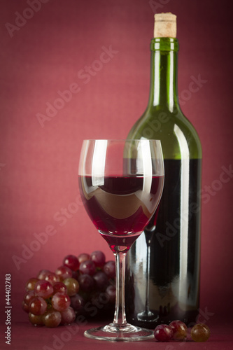 Wine Bottle and Glass