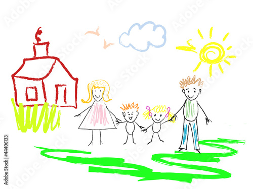 Happy family doodle