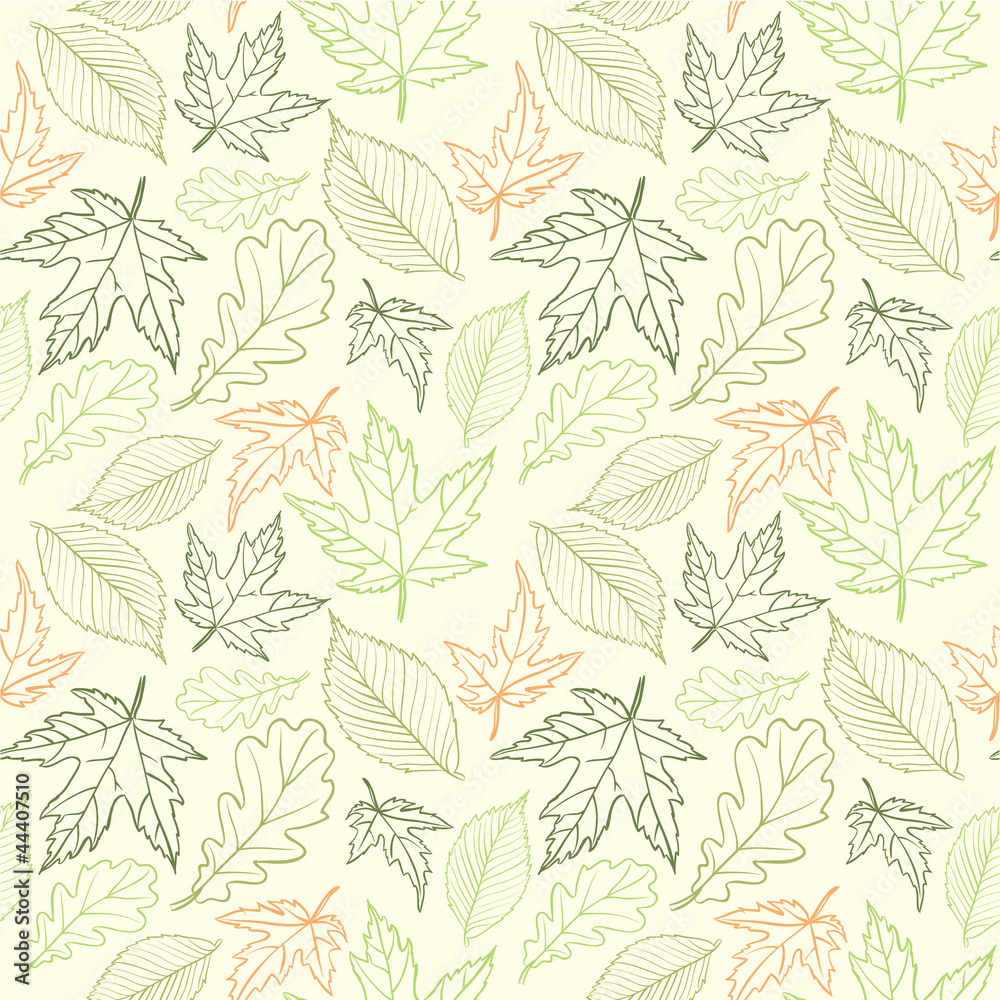 Seamless pattern with autumn leafs on light background Seamless pattern with autumn leafs on light background