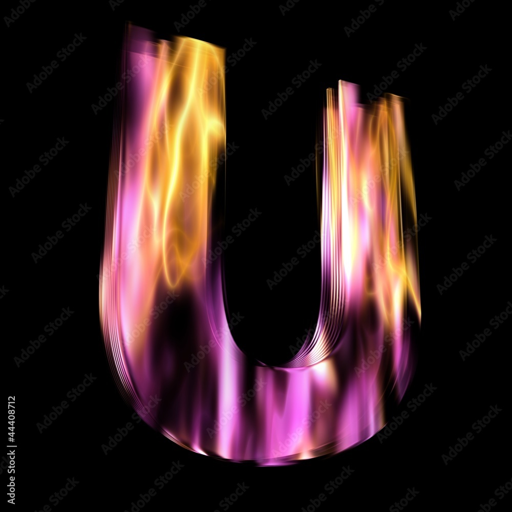 Flammendes Schriftzeichen