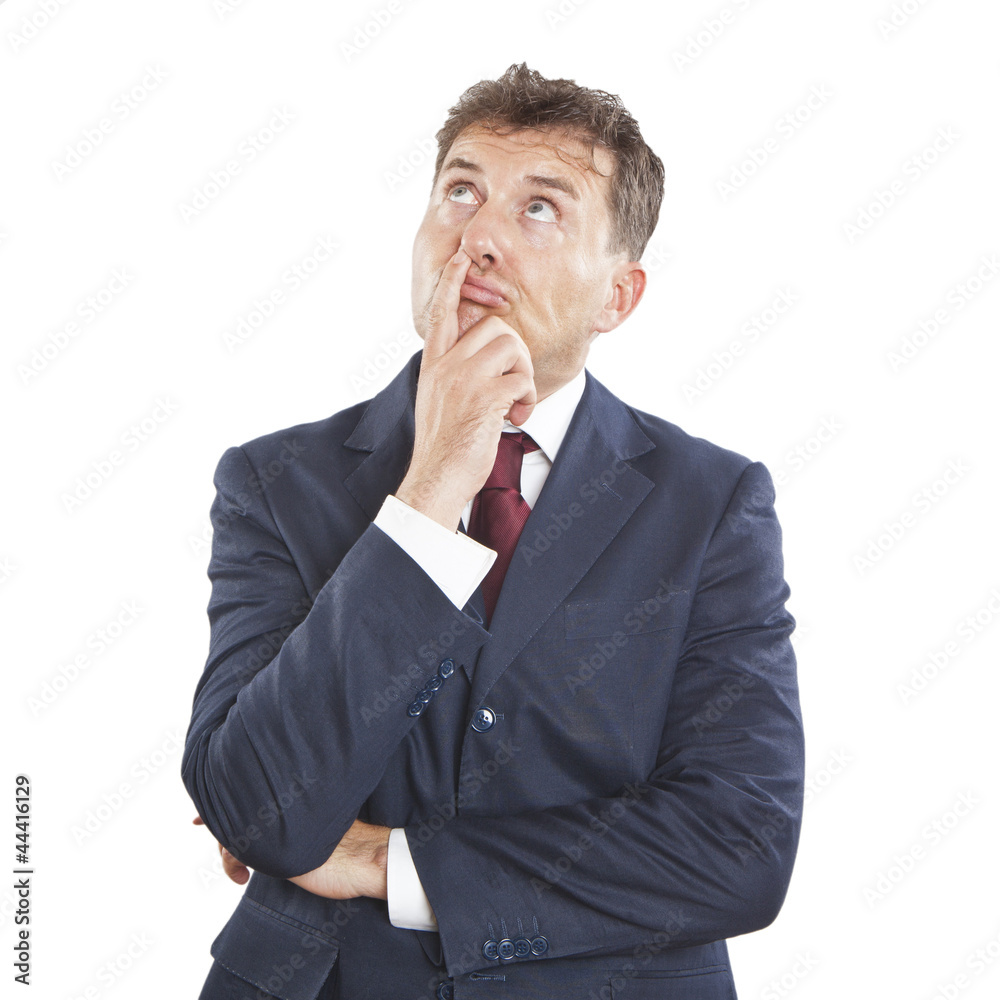 pensive businessman pensive businessman