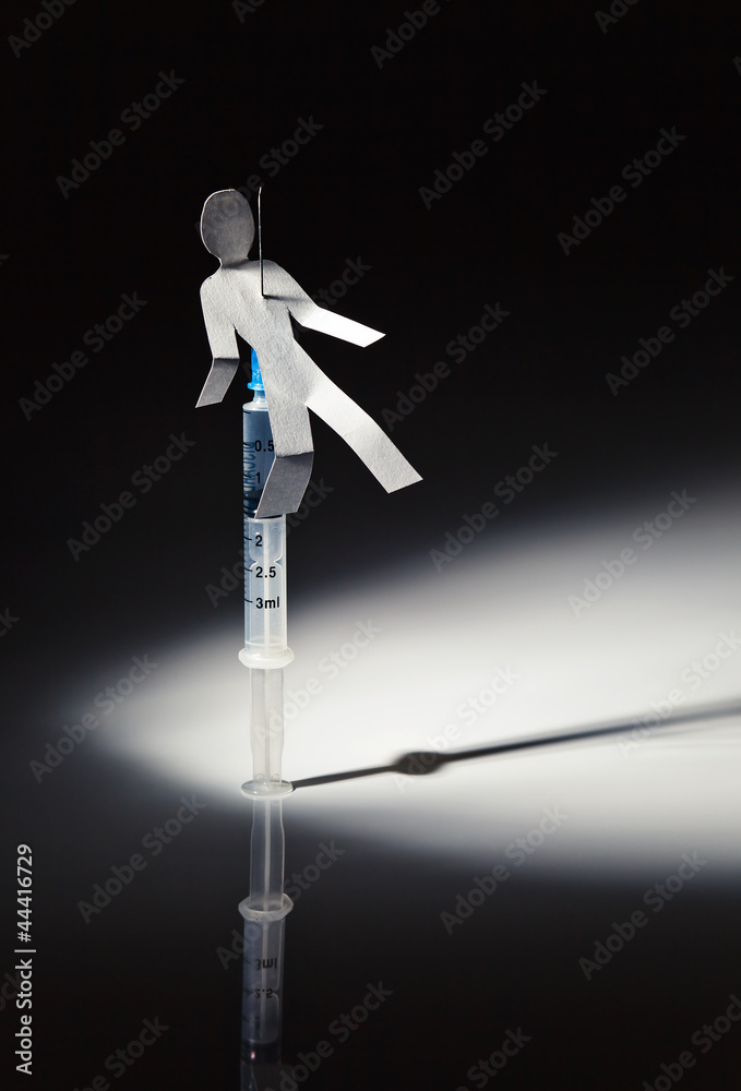 The conceptual image on a theme of narcotic dependence