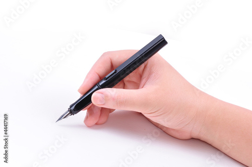 Hand drawing on white background with clipping path