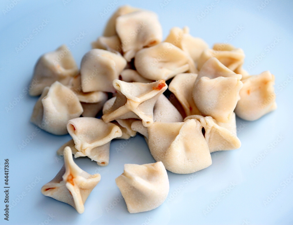 Fresh, homemade Turkish manti. ( Turkish Tortellini ) Uncooked. Fresh, homemade Turkish manti. ( Turkish Tortellini ) Uncooked.