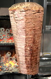 Turkish doner kebab with real coal fire.