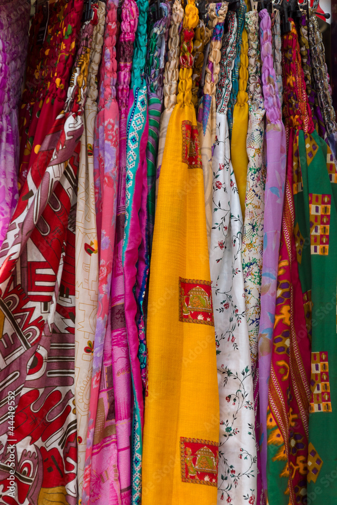 Several multi-colored fabric. Background. Several multi-colored fabric. Background.