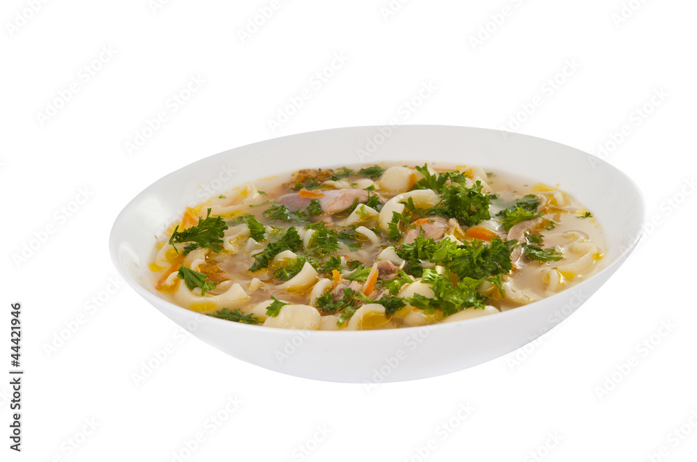 chicken noodle soup - broth chicken noodle soup - broth