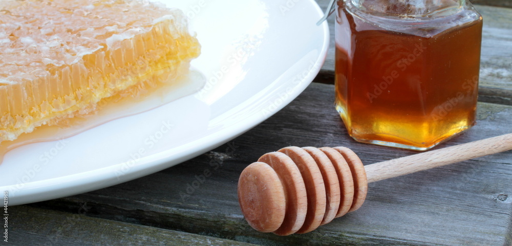Honey and dipper Honey and dipper