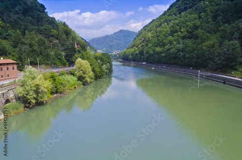 View over the Apennines in northern Tuscany photo