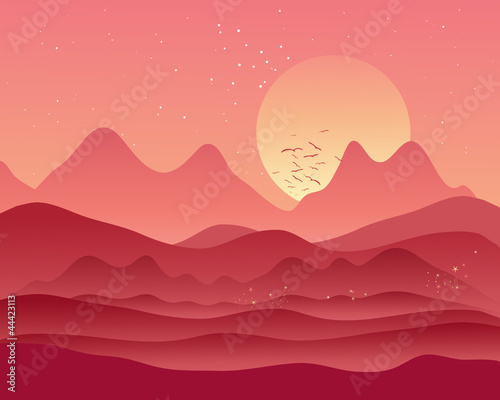 sunset landscape