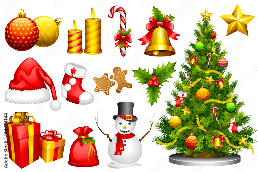 vector illustration of collection of design object for Christmas vector illustration of collection of design object for Christmas