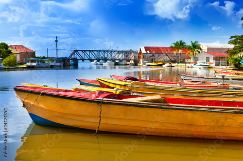 Jamaica. National boats on the Black river.