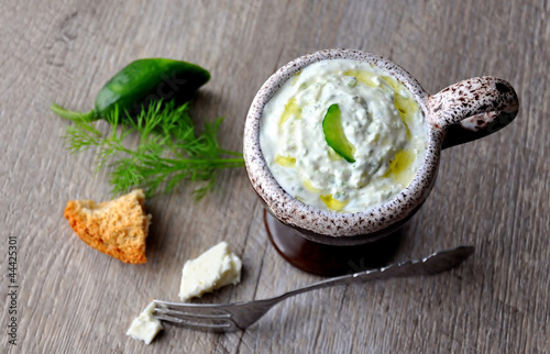 Cucumber and yogurt dip