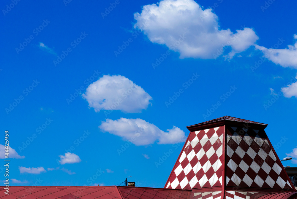 Roof and clouds