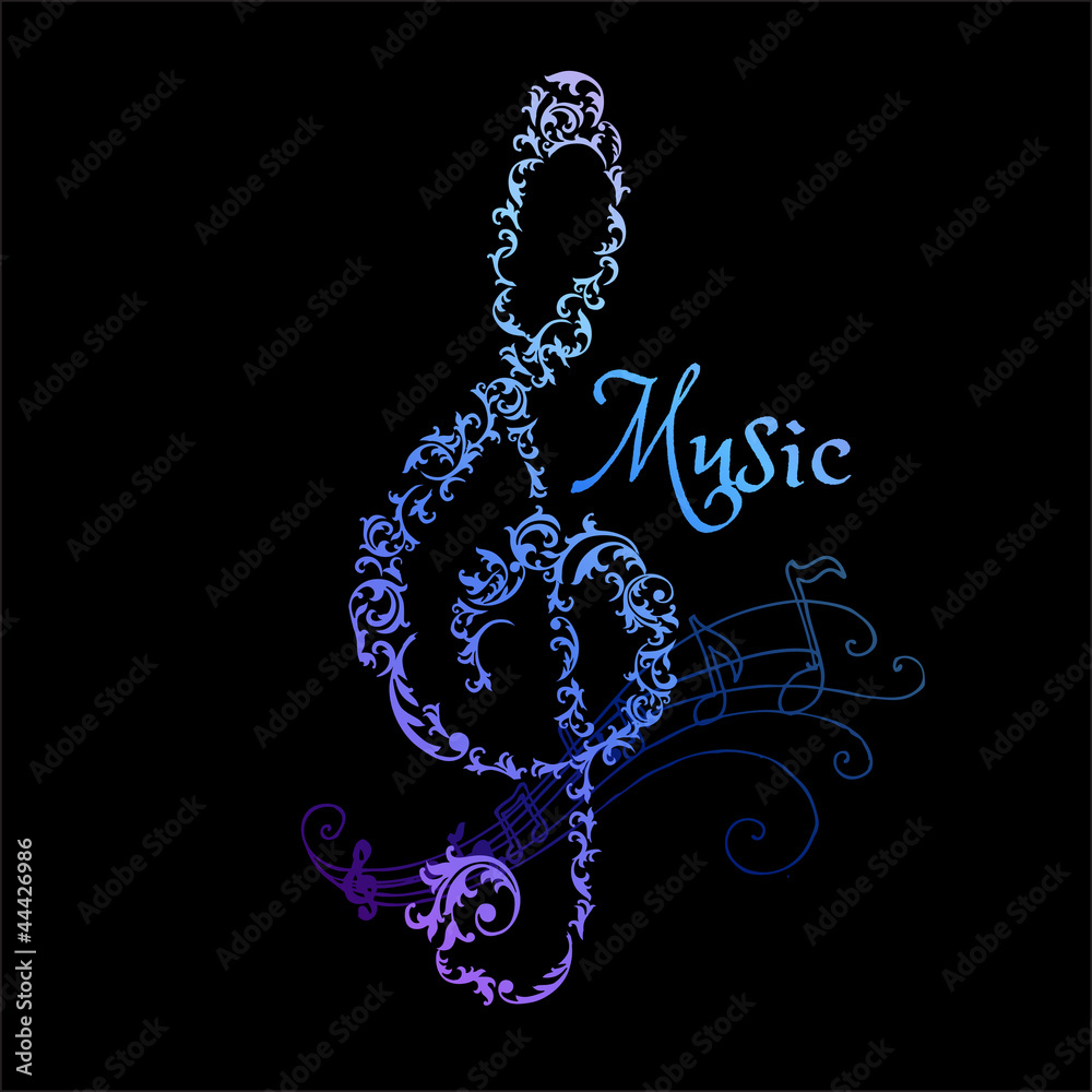 Obraz premium Nuty abstrakcyjne tło - w wektorze