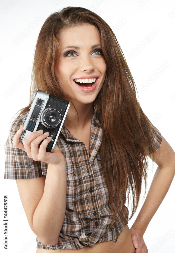 girl photographer is waiting for the shot girl photographer is waiting for the shot