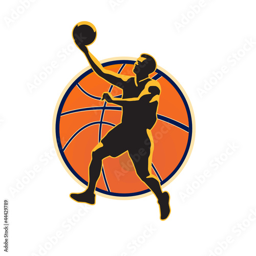 Basketball Player Lay Up Ball