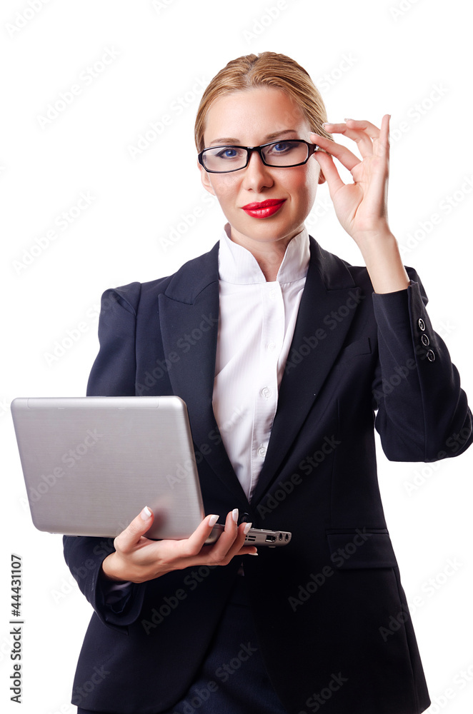 Woman businessman isolated on the white Woman businessman isolated on the white