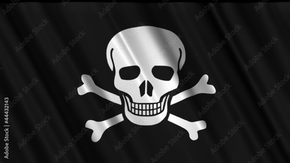 Seamless looping pirate flag. Seamless looping pirate flag.