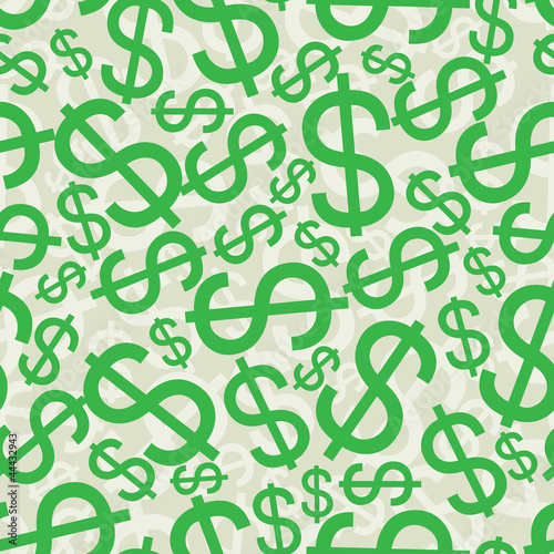 Seamless background with dollar signs