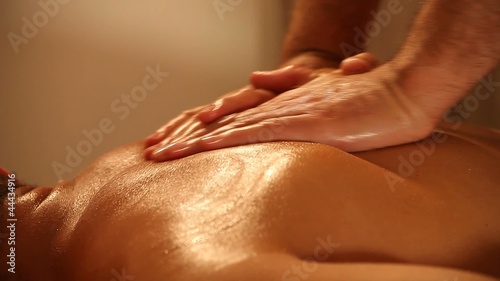 Man receiving tantra massage relax