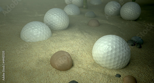 Golf Balls In Water Hazard photo