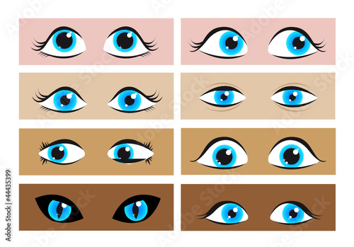 comicaugen hellblau