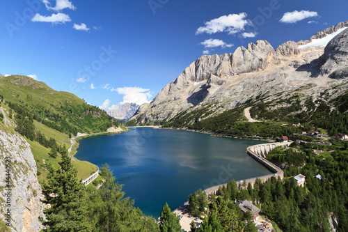 Dolomites - Fedaia lake and pass photo