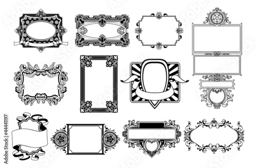 Ornate frame and border des...