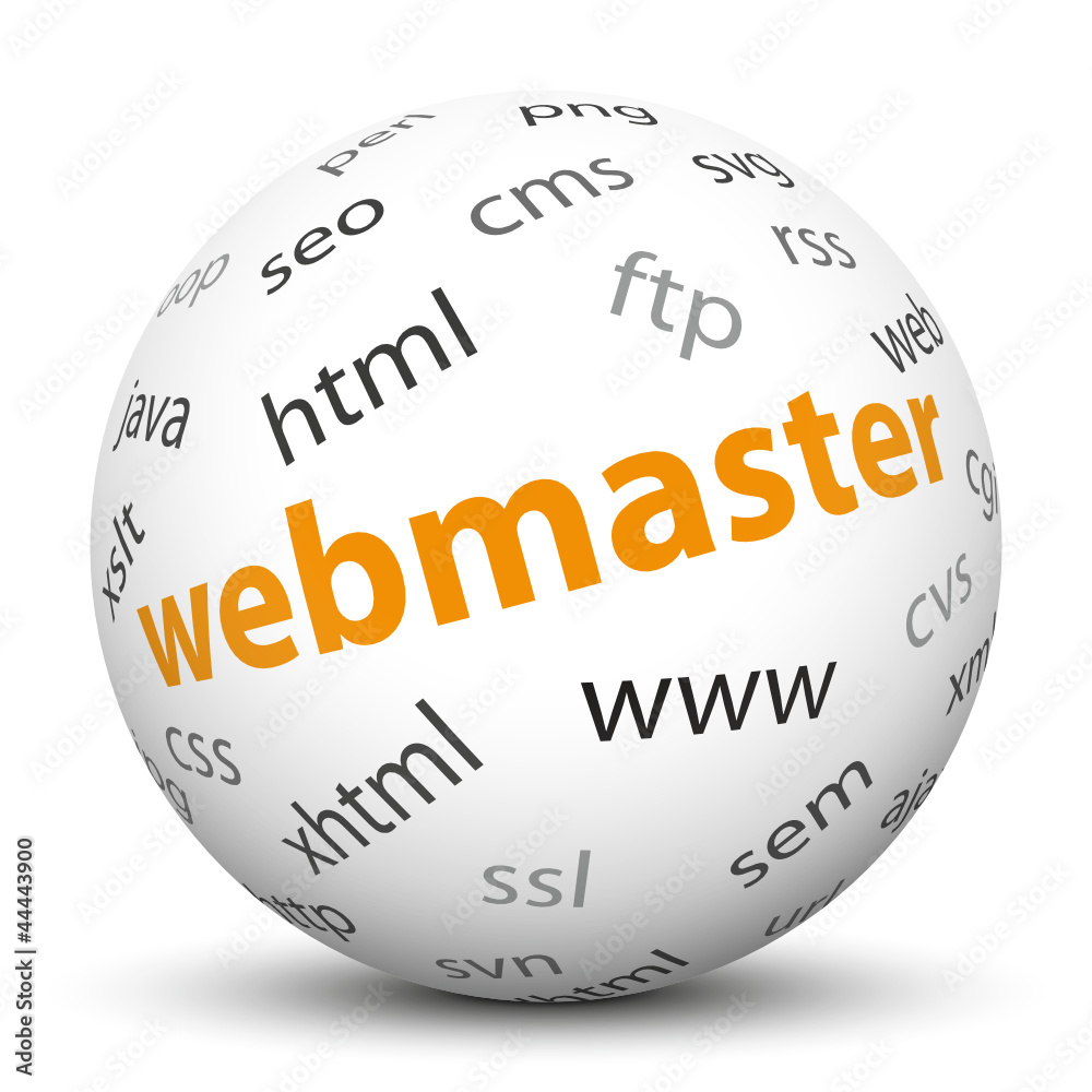 Kugel, Webmaster, HTML, CSS, PHP, FTP, SEO, XHTML, Sphere, Ball - obrazy, fototapety, plakaty 