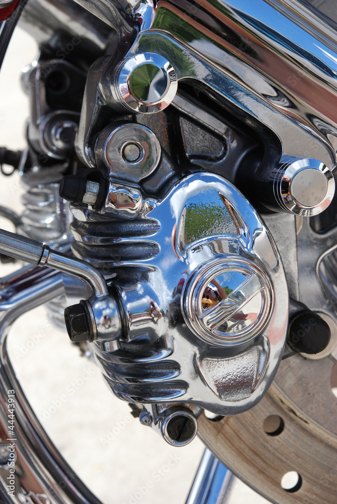 Fototapeta premium Motorcycle brake rear brake caliper